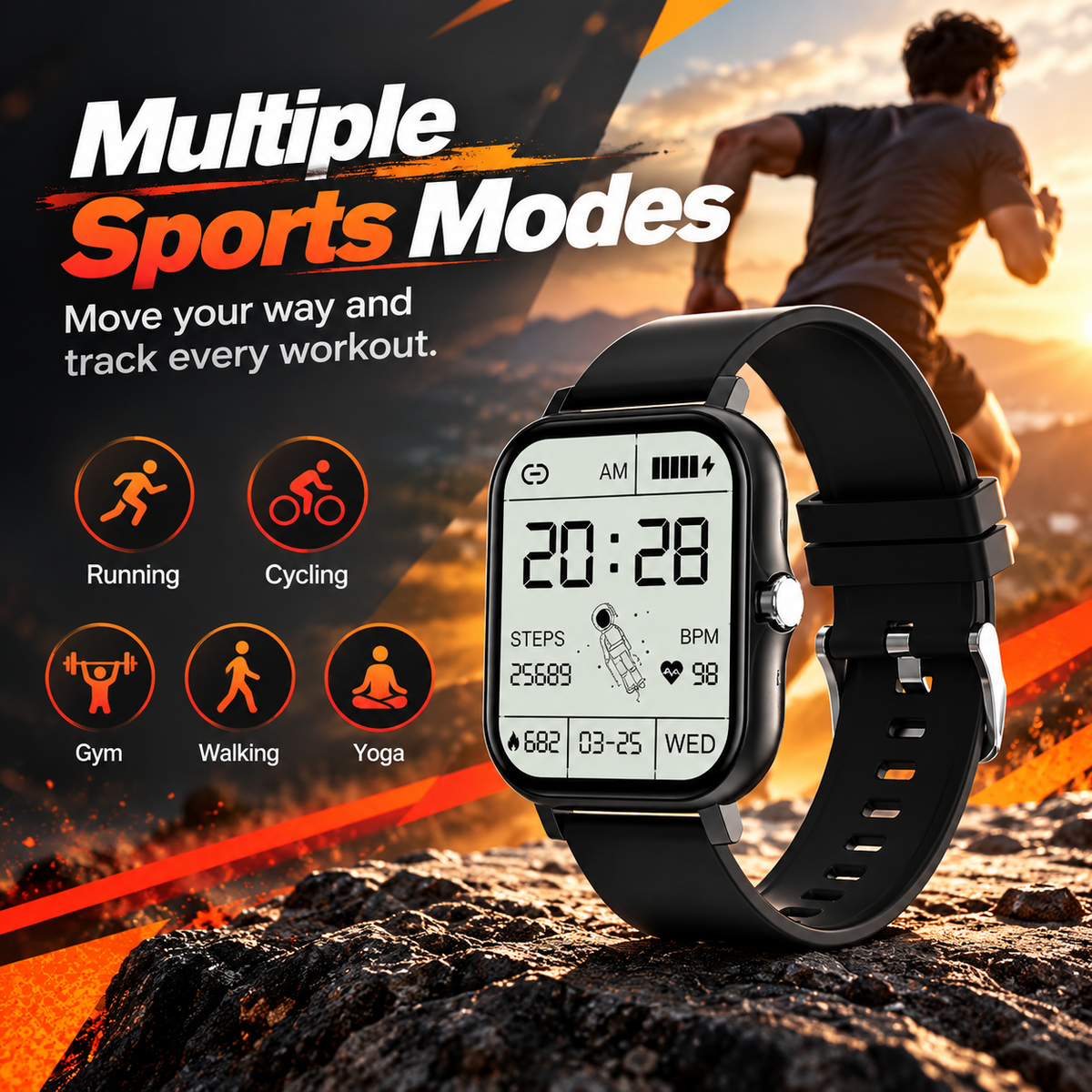 Runiq Vertex S1 Smart Fitness Watch