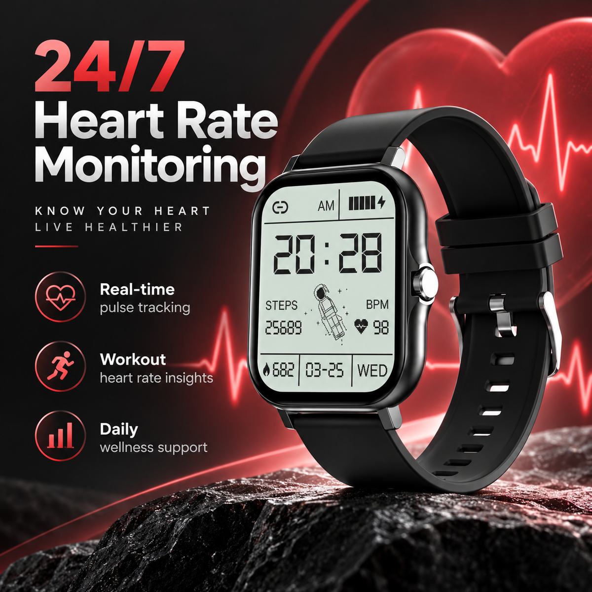 Runiq Vertex S1 Smart Fitness Watch