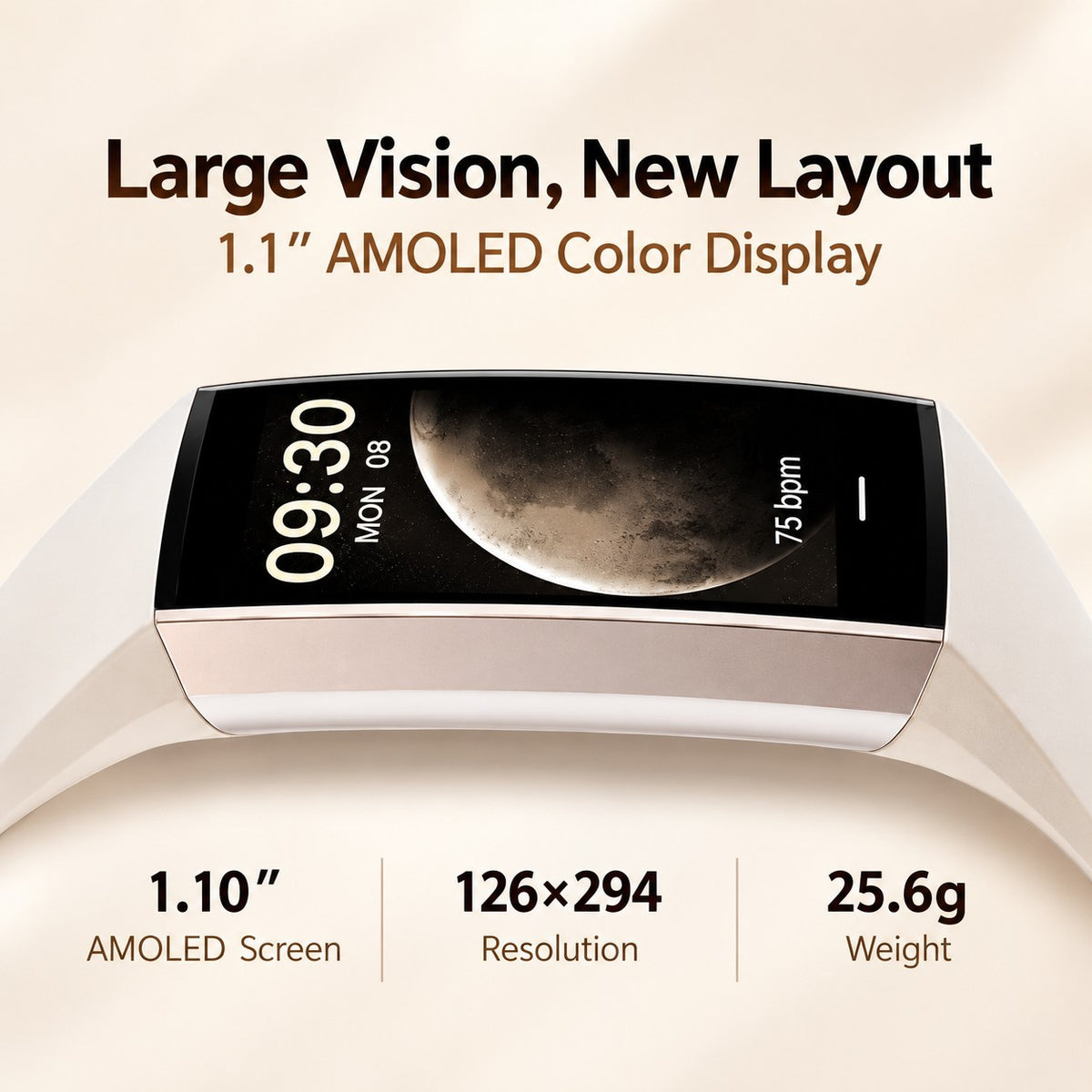 Runiq Lumen 1.1 inch AMOLED colour display
