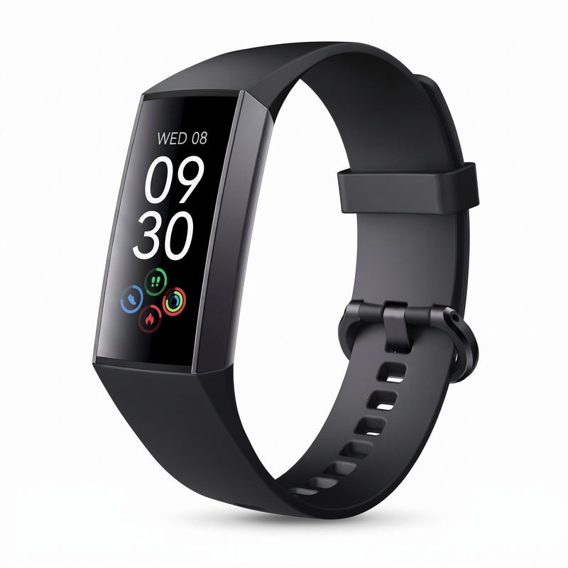 Runiq Lumen smart band in Midnight Black