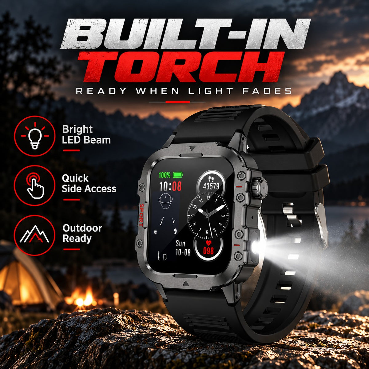 Runiq Strike Pro - Built-in torch